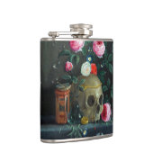 スカルとバラ フラスク (右)