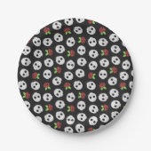 スカルとバラ ペーパープレート (正面)