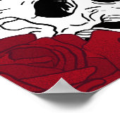 スカルとバラ ポスター (角)