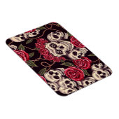 スカルとバラ マグネット (右側)