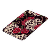 スカルとバラ マグネット (左側)