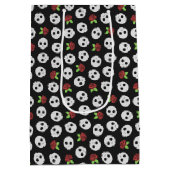 スカルとバラ ミディアムペーパーバッグ (裏面)