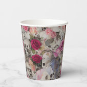 スカルとバラ 紙コップ (裏面)