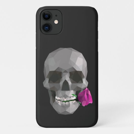 スカルとバラ Case-Mate iPhoneケース (裏面)
