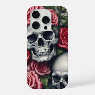 スカルとバラApple iPhone 15 Proケース