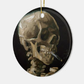 スカルとバーニングシガレットビンセント・ヴァンゴッホアート セラミックオーナメント (左)