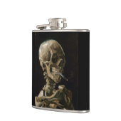 スカルとバーニングシガレットビンセント・ヴァンゴッホアート フラスク (左)