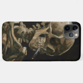 スカルとバーニングシガレットビンセント・ヴァンゴッホアート Case-Mate iPhoneケース (裏面(横))