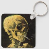 スカルとバーニングシガレットby Vincent van ゴッホ キーホルダー (裏面)