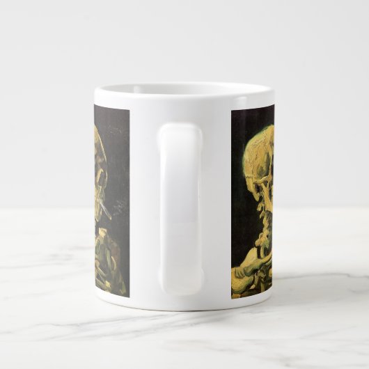 スカルとバーニングシガレットby Vincent van ゴッホ ジャンボコーヒーマグカップ (裏面)