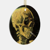スカルとバーニングシガレットby Vincent van ゴッホ セラミックオーナメント (右)