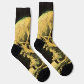 スカルとバーニングシガレットby Vincent van ゴッホ ソックス (右)