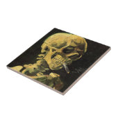 スカルとバーニングシガレットby Vincent van ゴッホ タイル (側面)