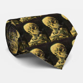スカルとバーニングシガレットby Vincent van ゴッホ ネクタイ (ロール)