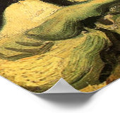 スカルとバーニングシガレットby Vincent van ゴッホ ポスター (角)