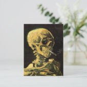 スカルとバーニングシガレットby Vincent van ゴッホ ポストカード (スタンド正面)