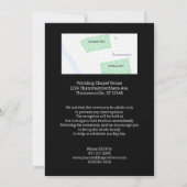 スカルとピンクのバラ伝統的ズゴシッ結婚クス 招待状 (裏面)