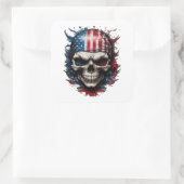 スカルとフラグ スクエアシール (バッグ)