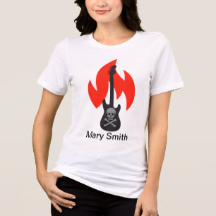 スカルとフラムギター トライブレンドTシャツ
