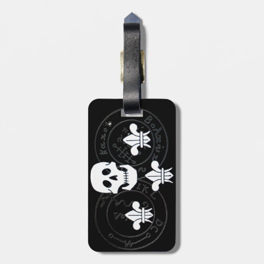 スカルとフルーアデリス/パイレーツトレジャーマップ ラゲッジタグ (裏面縦)