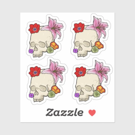 スカルとフローラ シール (シート)