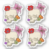 スカルとフローラ シール (正面)