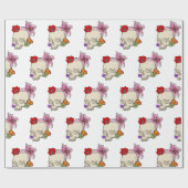 スカルとフローラ ラッピングペーパー (フラット)