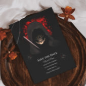 スカルとフード付きスウェットシャツダークムーディゴシックハロウェディング セーブザデート