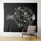 スカルとヘビ タペストリー (インサイチュ(横))