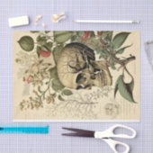 スカルとボタビクトリアンーデクページ 薄葉紙 (クラフト)