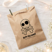 スカルとボーンのハローウィンパーティ フェイバーバッグ (クリップ留めされた状態)