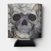 スカルとボーンアート 缶クーラー (正面)