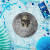 スカルとボーンズの山ハロウィーンゴシックパーティー ペーパープレート (パーティー)