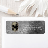 スカルとボーンズの山ハロウィーンゴシックパーティー ラベル (インサイチュ)