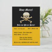 スカルとボーンズピレートパーティー 招待状 (スタンド正面)