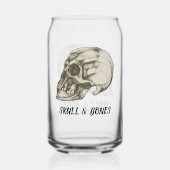 スカルとボーン ガラス缶 (正面)