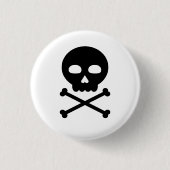 スカルとボーン 缶バッジ (正面)