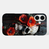 スカルとポピー Case-Mate iPhoneケース (裏面 (横))