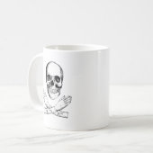 スカルとメカニカルハンド コーヒーマグカップ (正面左)