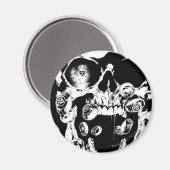 スカルとリングや輪 マグネット (正面/裏面)