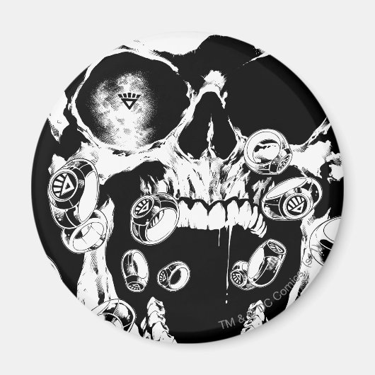 スカルとリングや輪 マグネット (正面)