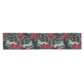 スカルとレッドローズ |ゴシッモダンクグラムグランジ ショートテーブルランナー (横)