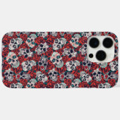 スカルとレッドローズ Case-Mate iPhoneケース (裏面 (横))