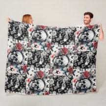 スカルとヴィンテージリボルバーフローラ