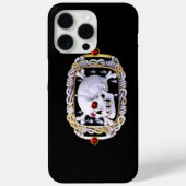 スカルと交差した骨ルビールネッサンス宝石 Case-Mate iPhoneケース (裏面)