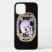 スカルと交差した骨ルビールネッサンス宝石 Case-Mate iPhoneケース (裏面)