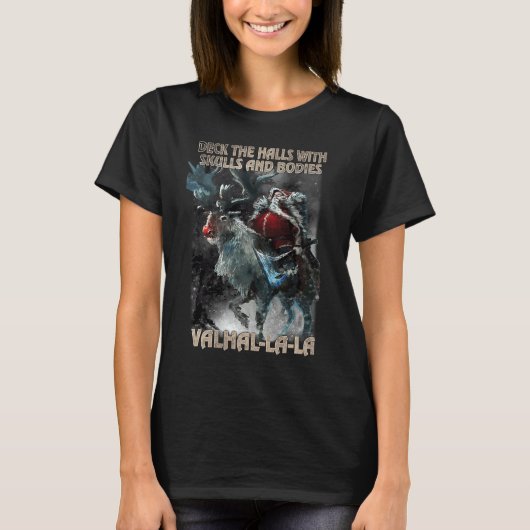 スカルと体でホールをデッキ Tシャツ (正面)