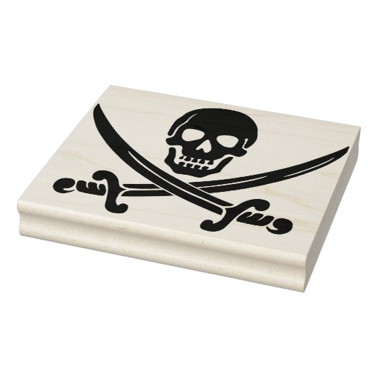 スカルと刀シルエットアートスタンプ ラバースタンプ (スタンプ)