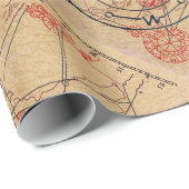 スカルと剣、海賊の宝地図の羊飼い ラッピングペーパー (ロールコーナー)