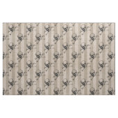 スカルと十字ストライプの骨 ファブリック (ファットクウォーター)